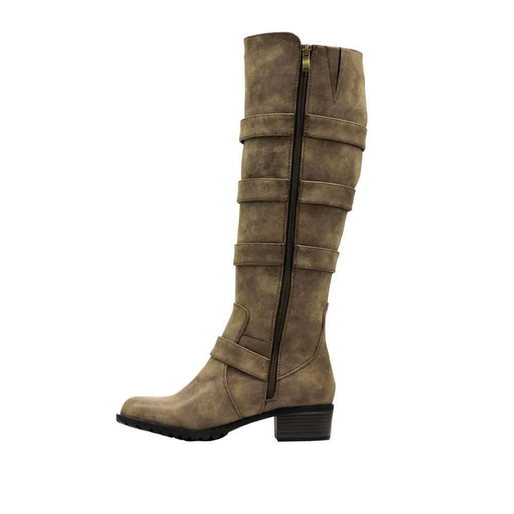 New Vintage Brown Extra Wide Calf Riding Boot NWT - Picture 3 of 3